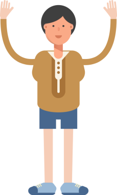 Erkek Öğrenci Karakteri Çizimi