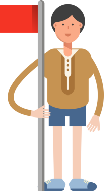 Erkek Öğrenci Karakteri Çizimi