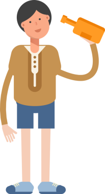 Erkek Öğrenci Karakteri Çizimi