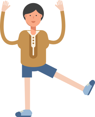 Erkek Öğrenci Karakteri Çizimi