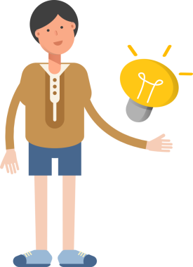 Erkek Öğrenci Karakteri Çizimi