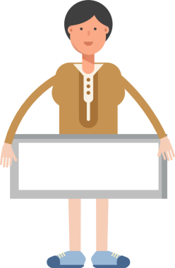 Erkek Öğrenci Karakteri Çizimi