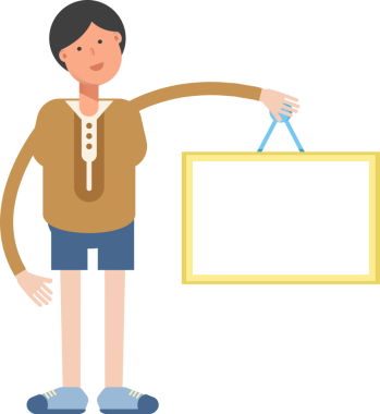 Erkek Öğrenci Karakteri Çizimi