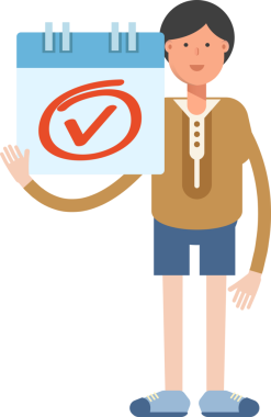 Erkek Öğrenci Karakteri Çizimi