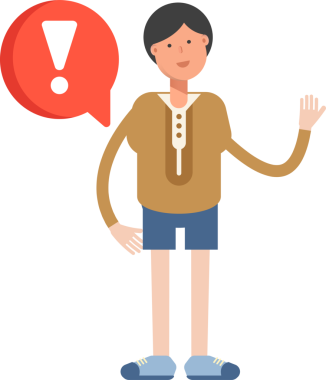 Erkek Öğrenci Karakteri Çizimi