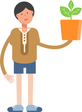 Erkek Öğrenci Karakteri Çizimi