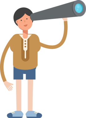 Erkek Öğrenci Karakteri Çizimi