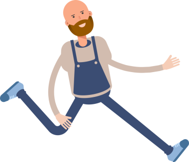 Erkek Barista Karakteri Çizimi