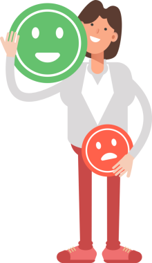 İş kadını Karakteri ve Duygu Simgesi