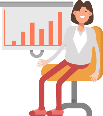 İş kadını Karakteri Sunar Bar Çizelgesi