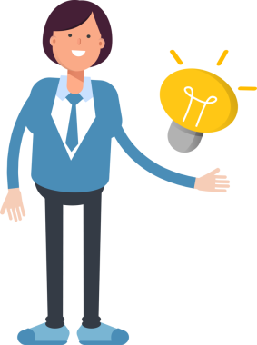 İş kadını Karakteri ve Ampul