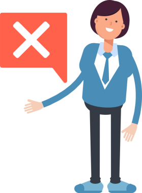 İş kadını Karakteri ve Yanlış İşaret