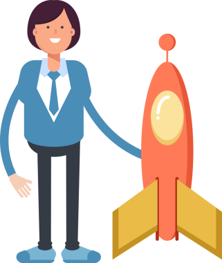 İş kadını Karakteri ve Roketi