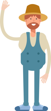 Çiftçi Karakteri Tek Elini Kaldırıyor