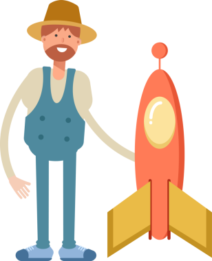 Çiftçi Karakteri ve Roket