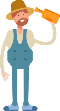 Çiftçi Karakteri Bira İçen