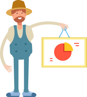 Çiftçi Karakteri Pasta Çizelgesi İmzalaması