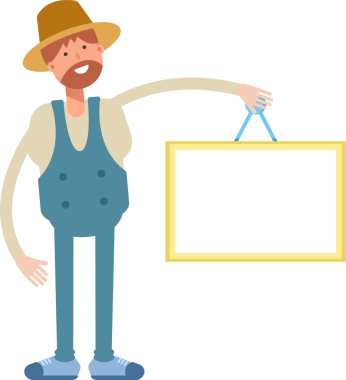 Çiftçi Karakteri Boş İmza Tutuyor