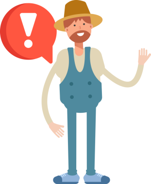 Çiftçi Karakteri ve Hata İşareti