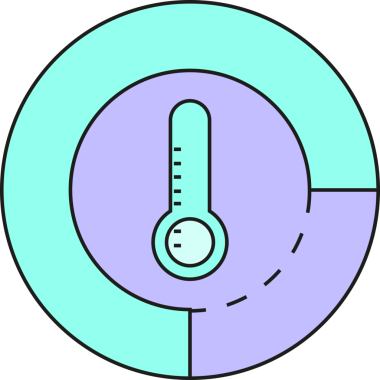 Termostat ve Sensör Simgesi Clipart