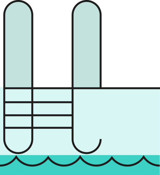 Havuz Merdiveni Simgesi Clipart