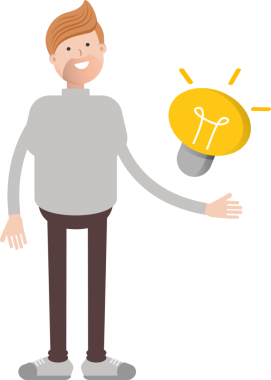 Erkek Karakteri ve Ampul