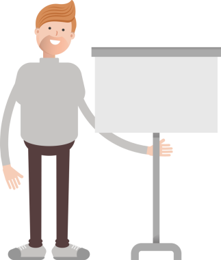 Erkek Karakter Sunar Beyaztahta