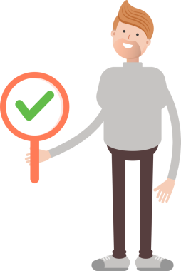 Erkek Karakter Denetim İşaretini Gösteriyor