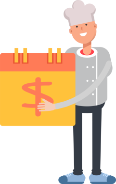 Şef Karakter Çizgi Filmi Avatar İllüstrasyonu