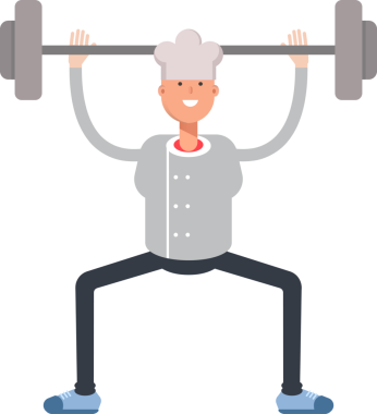 Şef Karakter Çizgi Filmi Avatar İllüstrasyonu