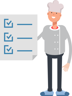 Şef Karakter Çizgi Filmi Avatar İllüstrasyonu