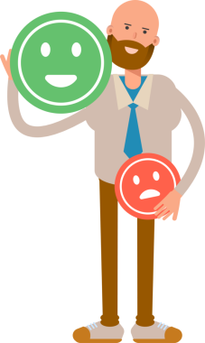 Kel İşadamı Karakteri ve Duygu Simgesi