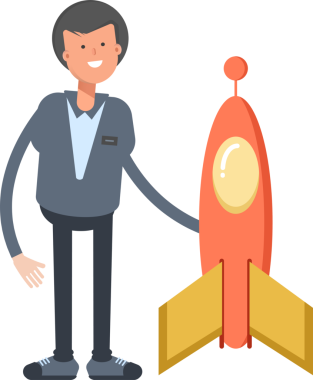 Erkek Ofis İşçisi Karakteri Çizimi