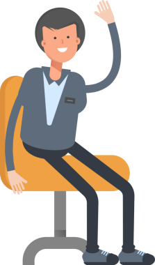 Erkek Ofis İşçisi Karakteri Çizimi