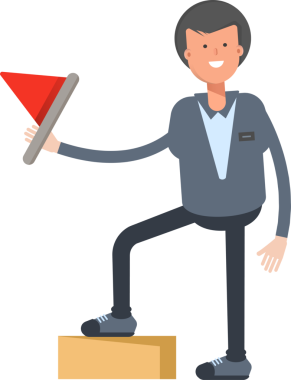 Erkek Ofis İşçisi Karakteri Çizimi