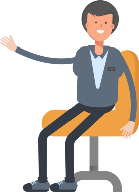 Erkek Ofis İşçisi Karakteri Çizimi