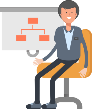 Erkek Ofis İşçisi Karakteri Çizimi