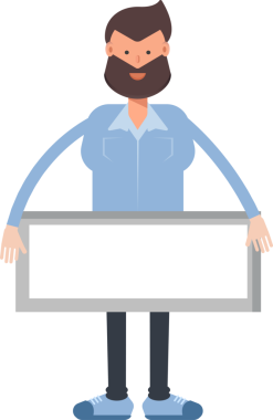 Sakallı Adam Karakteri Çizimi