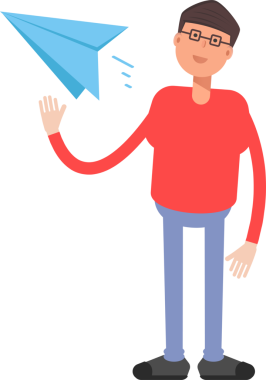 İnek Çocuk Karakteri Çizgi Film Çizimi