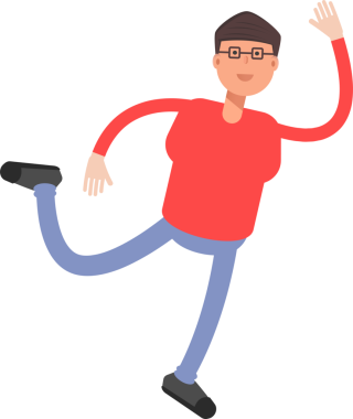 İnek Çocuk Karakteri Çizgi Film Çizimi