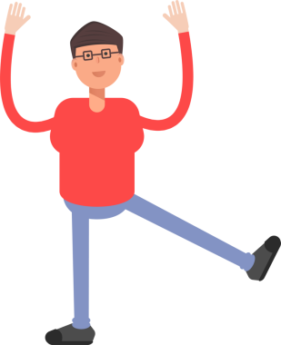 İnek Çocuk Karakteri Çizgi Film Çizimi