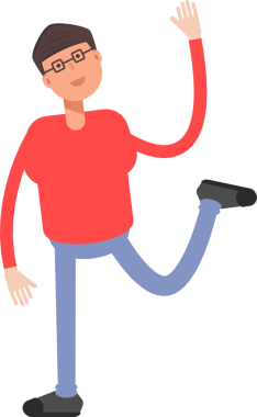 İnek Çocuk Karakteri Çizgi Film Çizimi