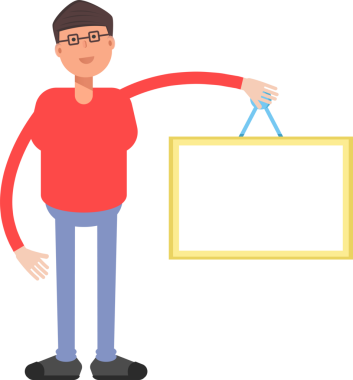 İnek Çocuk Karakteri Çizgi Film Çizimi