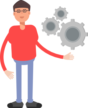 İnek Çocuk Karakteri Çizgi Film Çizimi