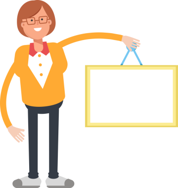 Ofis Kadını Karakteri Boş İmza Tutuyor