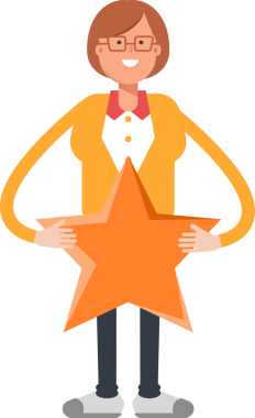 Ofis Kadını Karakter Tutucu Yıldızı