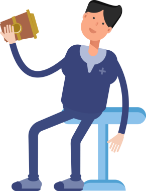 Erkek Doktor Karakteri Kahve İçiyor