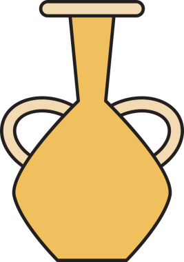 Kavanoz ve Vazo Simgesi İllüstrasyonu