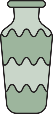 Kavanoz ve Vazo Simgesi İllüstrasyonu