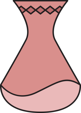 Kavanoz ve Vazo Simgesi İllüstrasyonu